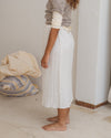 BASERANGE Elastic waist skirt Comfortable French BAS-SKFO-LC-SU25-UNDYED
